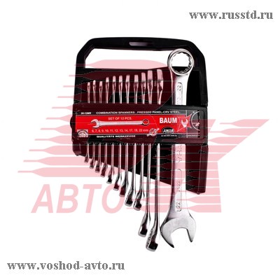 BAUM 40-12MP НАБОР КЛЮЧЕЙ КОМБИНИРОВАННЫХ 6-22ММ 12ПР 40-12MP