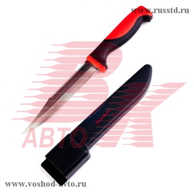 MATRIX 79116 НОЖ ПОХОДНЫЙ 150ММ С ДВУХКОМПОНЕНТНОЙ РУКОЯТКОЙ И ПЛАСТИКОВЫМИ НОЖНАМИ 79116