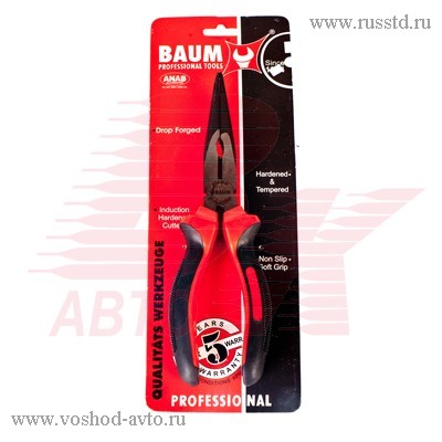 BAUM 103-8B ТОНКОГУБЦЫ 8 L=200ММ В БЛИСТЕРЕ 103-8B