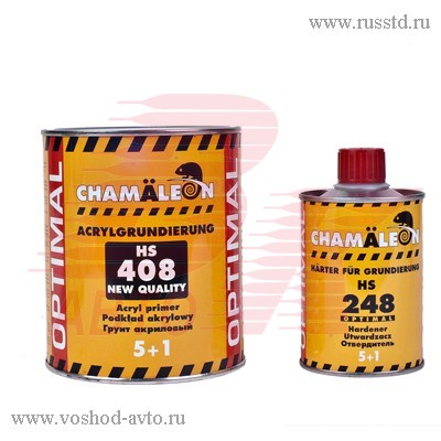 ГРУНТ АКРИЛОВЫЙ 5+1HS СЕРЫЙ 1Л+0,2Л CHAMALEON 14881 / 12884 14881