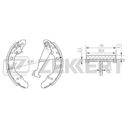 КОЛОДКИ ТОРМ. БАРАБ. ЗАД AUDI 80 90 100 A2 00- SKODA FABIA (6Y 5J) 99- VW GOLF II III IV 86- bk4018