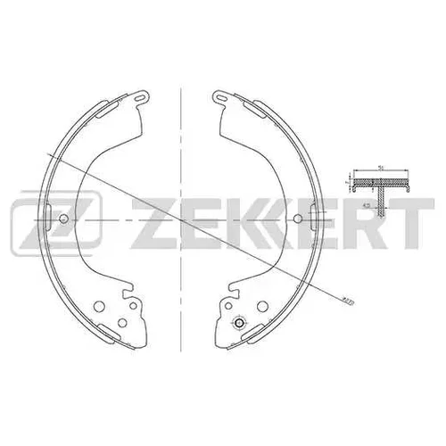 КОЛОДКИ ТОРМ. БАРАБ. ЗАД MITSUBISHI L200 III IV 96- L400 (PAOV) 95- bk4023