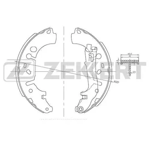 КОЛОДКИ ТОРМ. БАРАБ.ЗАД. FIAT 500 II 09 PUNTO II 03- OPEL CORSA D 06- bk4031