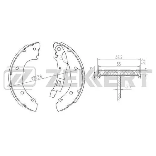 КОЛОДКИ ТОРМ. БАРАБ. ЗАД CITROEN JUMPER (230 244 Z_) 94- FIAT DUCATO (230 244 Z_) 94- PEUGEOT bk4073