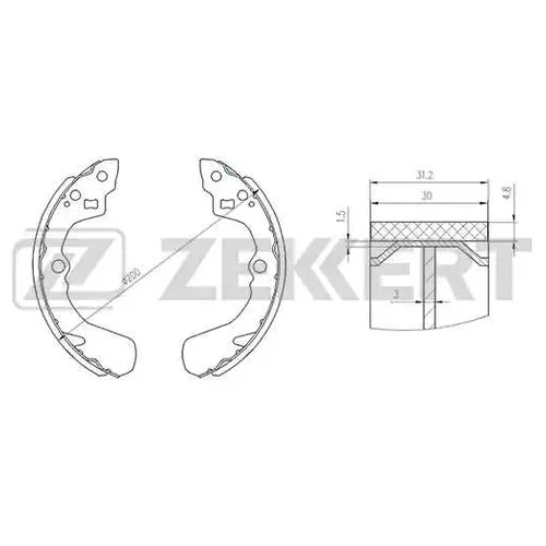КОЛОДКИ ТОРМ. БАРАБ. ЗАД DAIHATSU APPLAUSE I II 89- CHARADE 88- SUZUKI ALTO III 98- BALENO (EG) bk4090