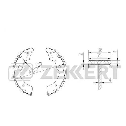КОЛОДКИ ТОРМ. БАРАБ. ЗАД HONDA ACCORD III IV 85- CIVIC V VII 91- CR-V I 95- HR-V 98- SUZUKI JI bk4207