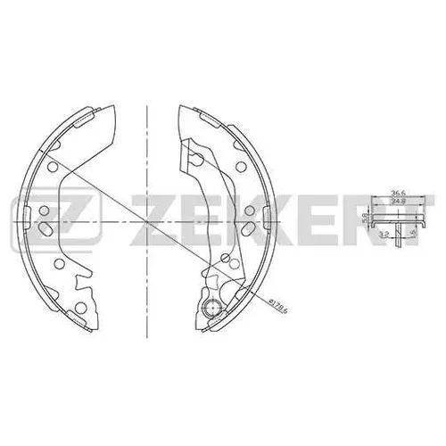 КОЛОДКИ ТОРМ.БАРАБ. HY ACCENT II (LC) 00- VERNA 99- RE bk4219