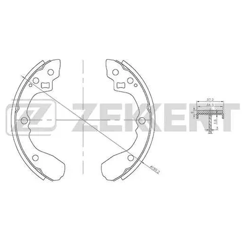 КОЛОДКИ ТОРМ.БАРАБ. KIA MENTOR I II SEPHIA I II SEPHIA I II RE bk4251
