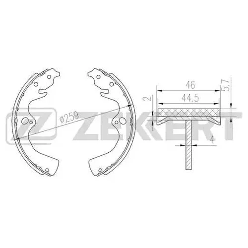 КОЛОДКИ ТОРМ.БАРАБ. KIA RETONA (CE) SPORTAGE I (K00) 99- RE bk4253
