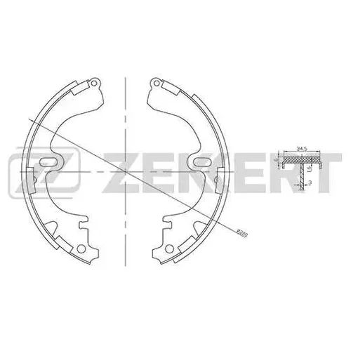 КОЛОДКИ ТОРМ. БАРАБ. ЗАД TOYOTA CARINA (T190) 92- COROLLA (E100) 92- COROLLA (E110) 97- bk4457