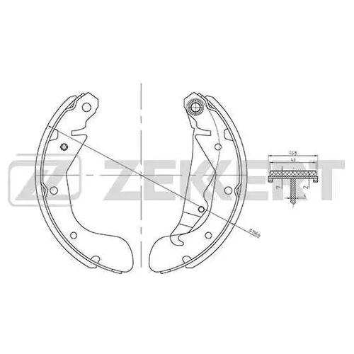 КОЛОДКИ ТОРМ.БАРАБ. CHEVROLET LACETTI (J200) LANOS/ DAEWOO NEXIA 95-/ OPEL ASTRA F G RE bk4459