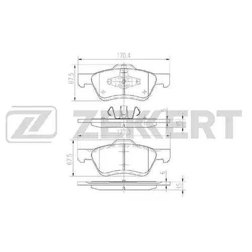 КОЛОДКИ ТОРМ. ДИСК. ПЕРЕД. FORD MAVERICK III 01- MAZDA TRIBUTE (EP) 00- bs1003