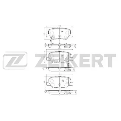 КОЛОДКИ ТОРМ. ДИСК. ЗАД. CITROEN C4 AIRCROSS 12- MITSUBISHI ASX (FA) 10- OUTLANDER (GF GG) 12- bs1014