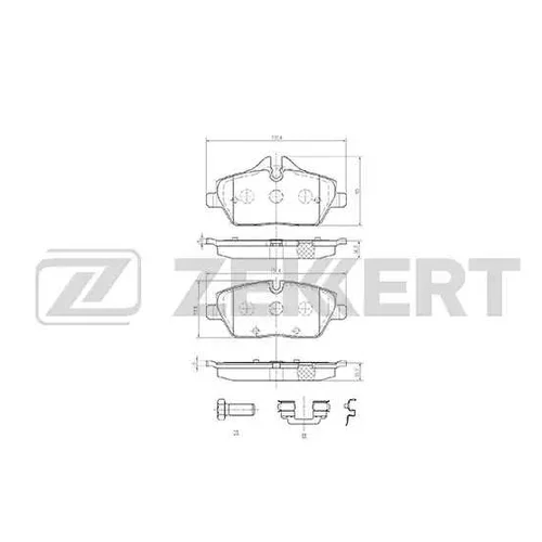 КОЛОДКИ ТОРМ. ДИСК. ПЕРЕД. BMW 1 (E81 E82 E88) 04- 3 (E90) 05- MINI II 06- CLUBMAN 07- bs1019