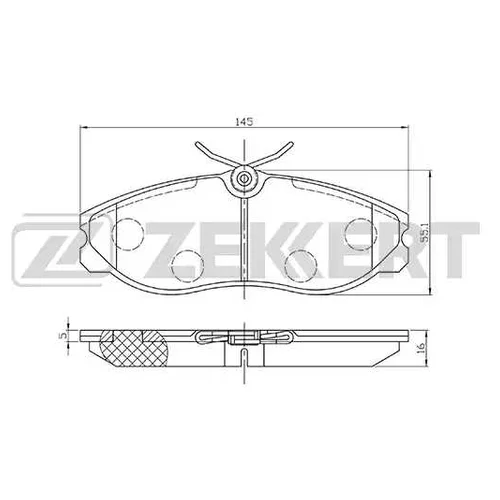 КОЛОДКИ ТОРМ. ДИСК. ПЕРЕД NISSAN SERENA (C23M) 92- TERRANO II 93- bs1112