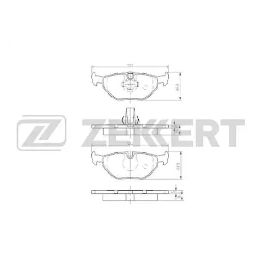 КОЛОДКИ ТОРМ. ДИСК. ЗАД BMW 3 (E36) 93- 3 (E46) 00- bs1155