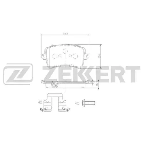 КОЛОДКИ ТОРМ. ДИСК. ЗАД bs1243