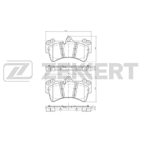 КОЛОДКИ ТОРМОЗНЫЕ ДИСКОВЫЕ ПЕРЕД. AUDI Q7 (4LB) 06- PORSCHE CAYENNE (955) 02- VW TOUAREG I 02- bs1253