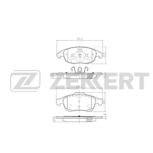 КОЛОДКИ ТОРМОЗНЫЕ ДИСКОВЫЕ ПЕРЕД. CITROEN BERLINGO (MF B9) 05- C4 II 11- C4 PICASSO (UD_) 06- DS bs1254