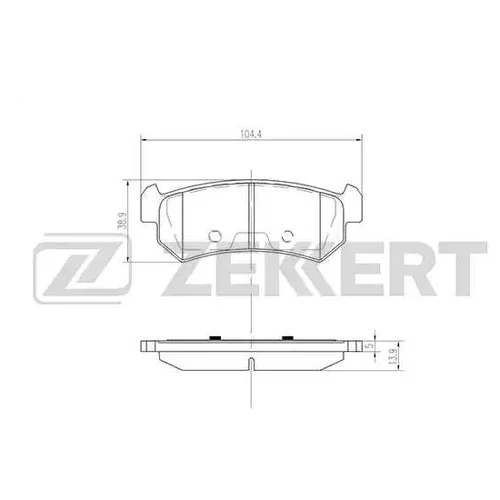 КОЛОДКИ ТОРМ.ДИСК. CHEVROLET LACETTI (J200) 04- / DAEWOO NUBIRA II (KLAN) 03- RE bs1308