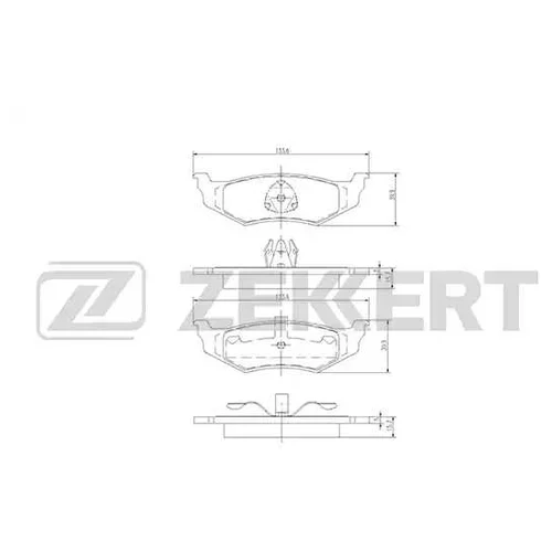 КОЛОДКИ ТОРМ. ДИСК. ЗАД CHRYSLER 300 M (LR) 98- NEON II 99- PT CRUISER 00- bs1339