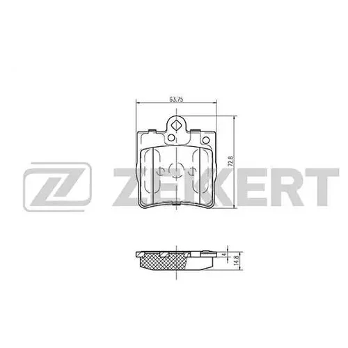 КОЛОДКИ ТОРМ. ДИСК. ЗАД CHRYSLER CROSSFIRE 03- MB C-CLASS (202 203) 95- E-CLASS (124 210) 93- bs1350