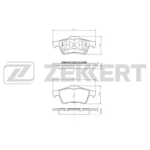 КОЛОДКИ ТОРМ. ДИСК. ЗАД NISSAN PRIMERA (P12) 01- LAGUNA GRANDTOUR II 01- LAGUNA HATCHBACK II 01- bs1474