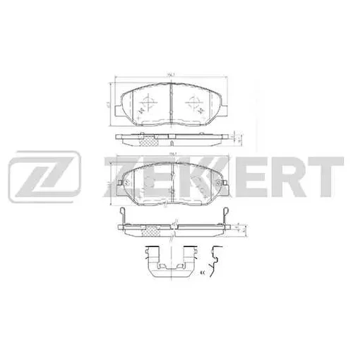 КОЛОДКИ ТОРМ.ДИСК. HY SANTA FE II (CM) 06- FR bs1777
